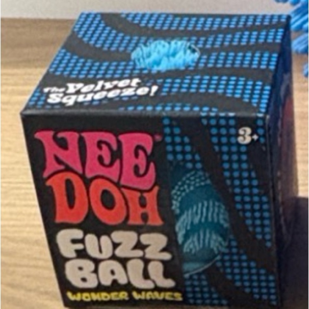 NeeDoh Fuzz Ball Toy - Blue AUTHENTIC Same day ship